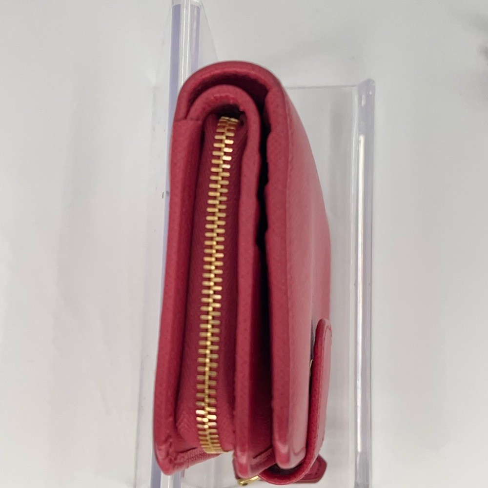 Prada Vibrant Pink Saffiano Leather Bifold Wallet Great Condotion w/Dust Bag - Picture 6 of 13